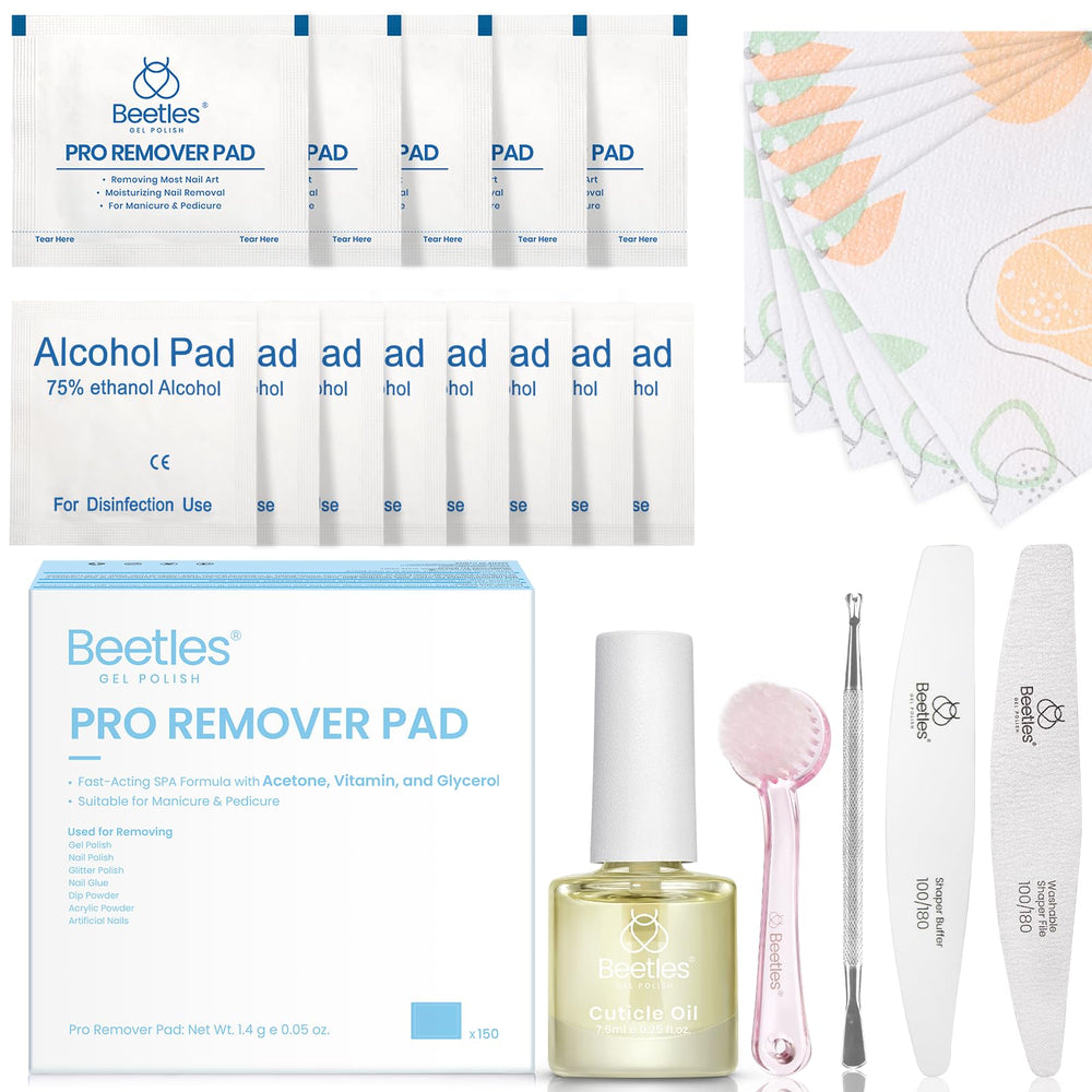 Beetles remover pads kit ready for fast, gentle polish removal at home