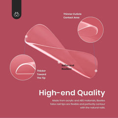 Beetles Gel Nail Tips break-resistant design supports week-long extensions