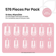 Beetles Gel Nail Tips clear translucent canvas for custom nail art