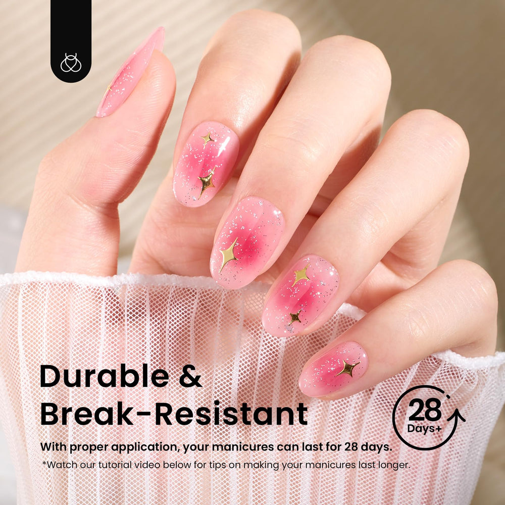 Beetles Gel Nail Tips Natural Appearance blends with gel or polish