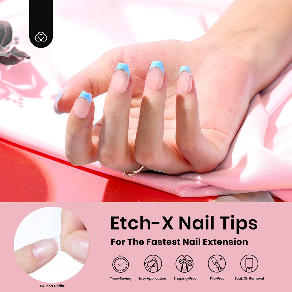 Beetles Gel Nail Tips no filing needed for faster application.