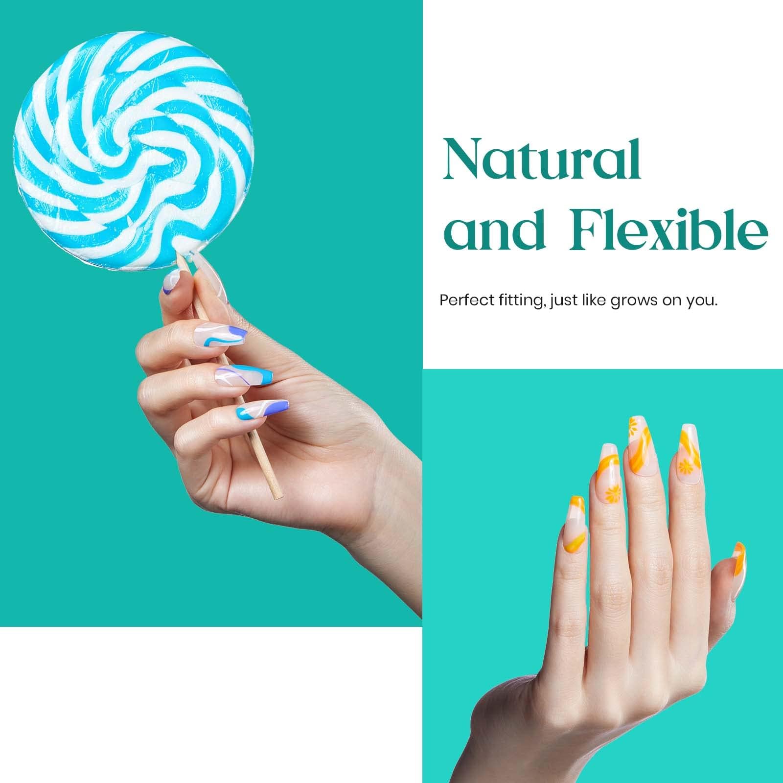 Beetles Gel Nail Tips: press-on design delivers durable extensions.