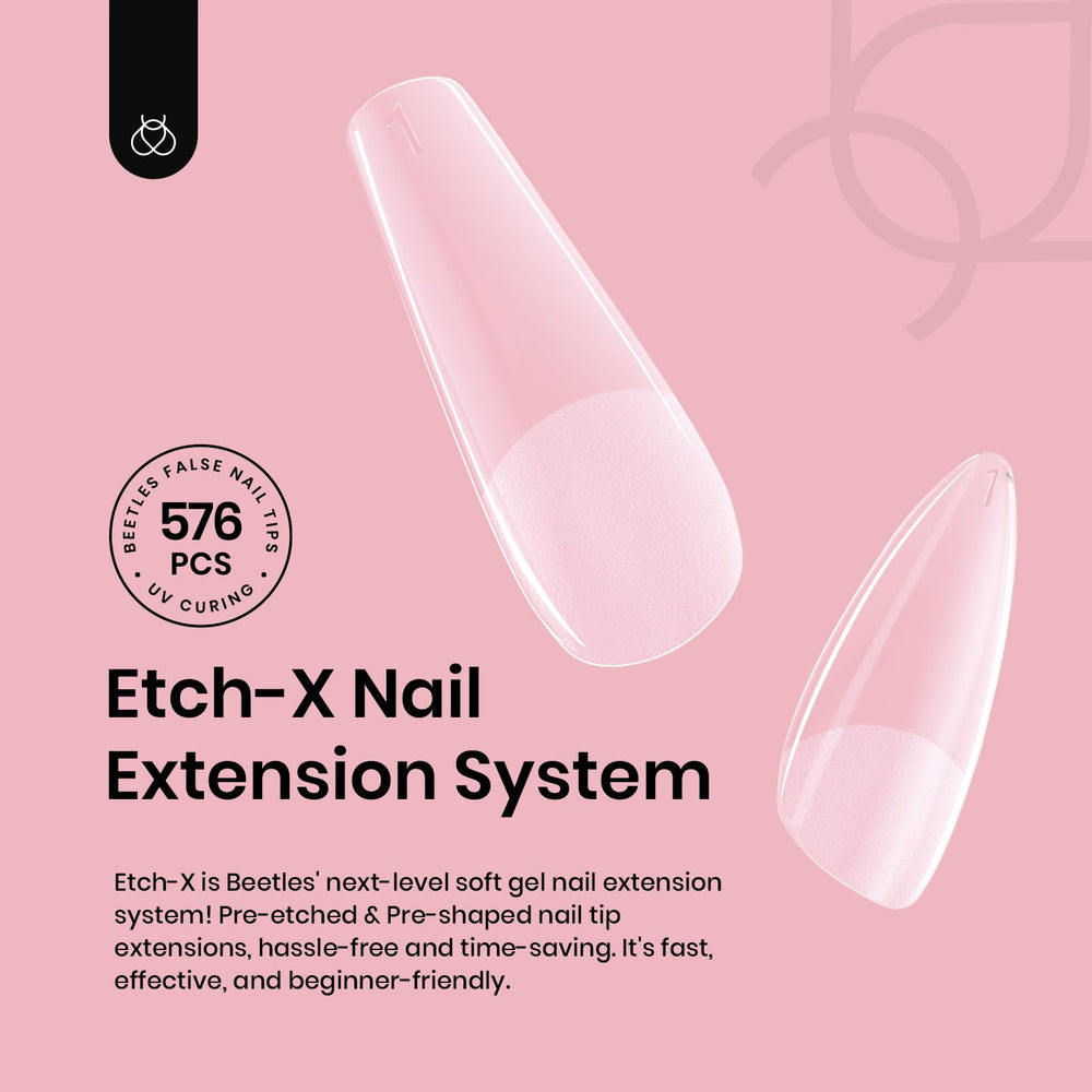 Beetles Gel Nail Tips size chart with 12 options for perfect fit.