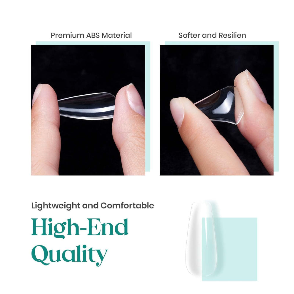 Beetles Gel Nail Tips: size chart with numbered tips for precise fit.