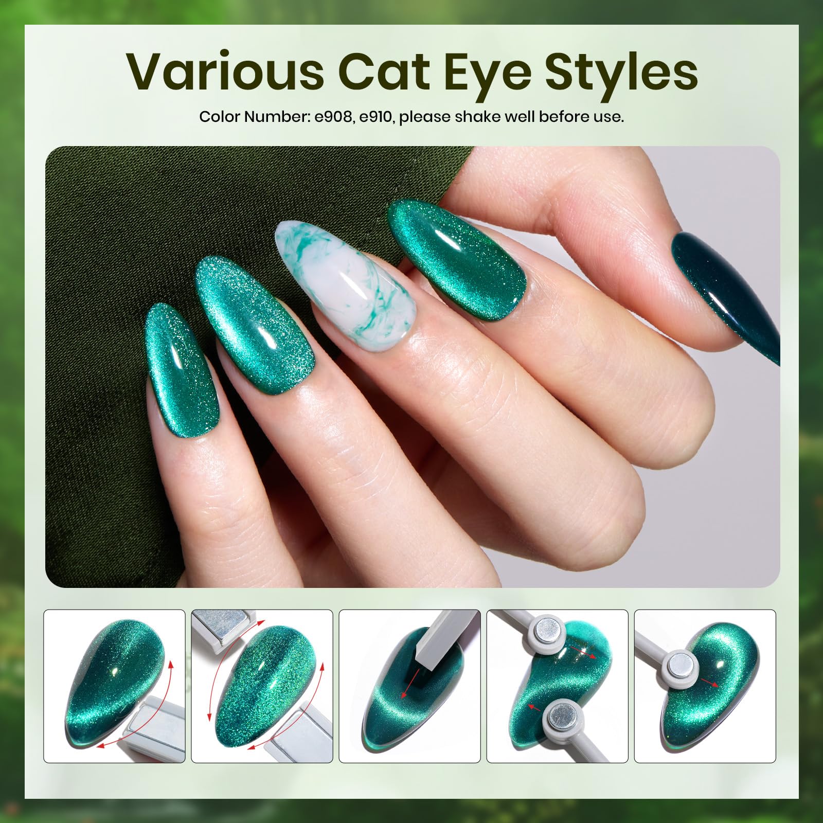Beetles Gel Polish bottle close-up 7.5 ml green polish