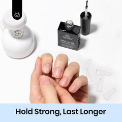 Beetles Gel Polish 9-in-1 nail glue translucent liquid for flawless finish.