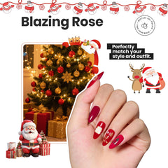 Beetles Blazing Rose nail art application demonstrates quick-dry, salon-like results