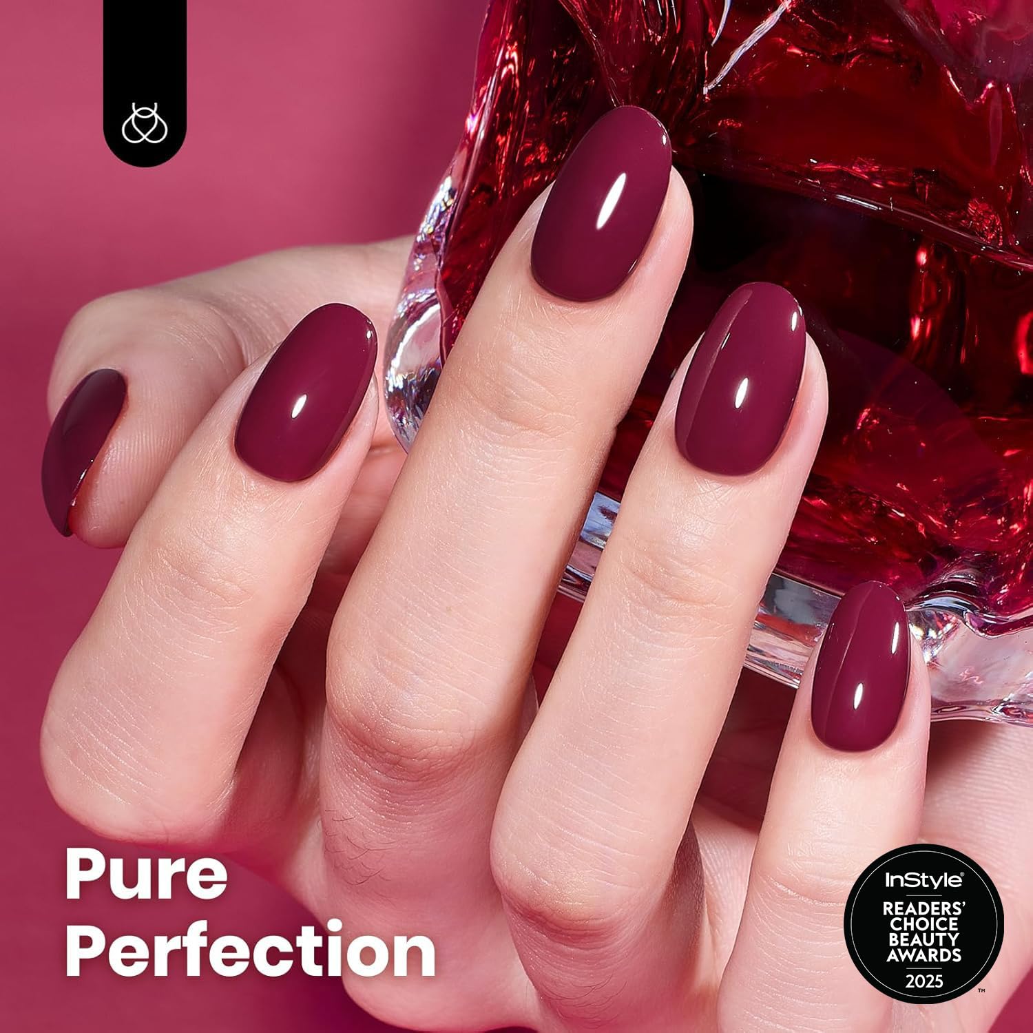 Beetles Burgundy Red Gel Polish color-match bottle aids quick shade picking.