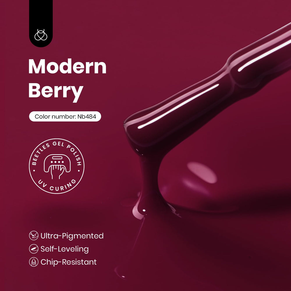 Beetles Burgundy Red Gel Polish offers long-lasting wear with minimal chipping.