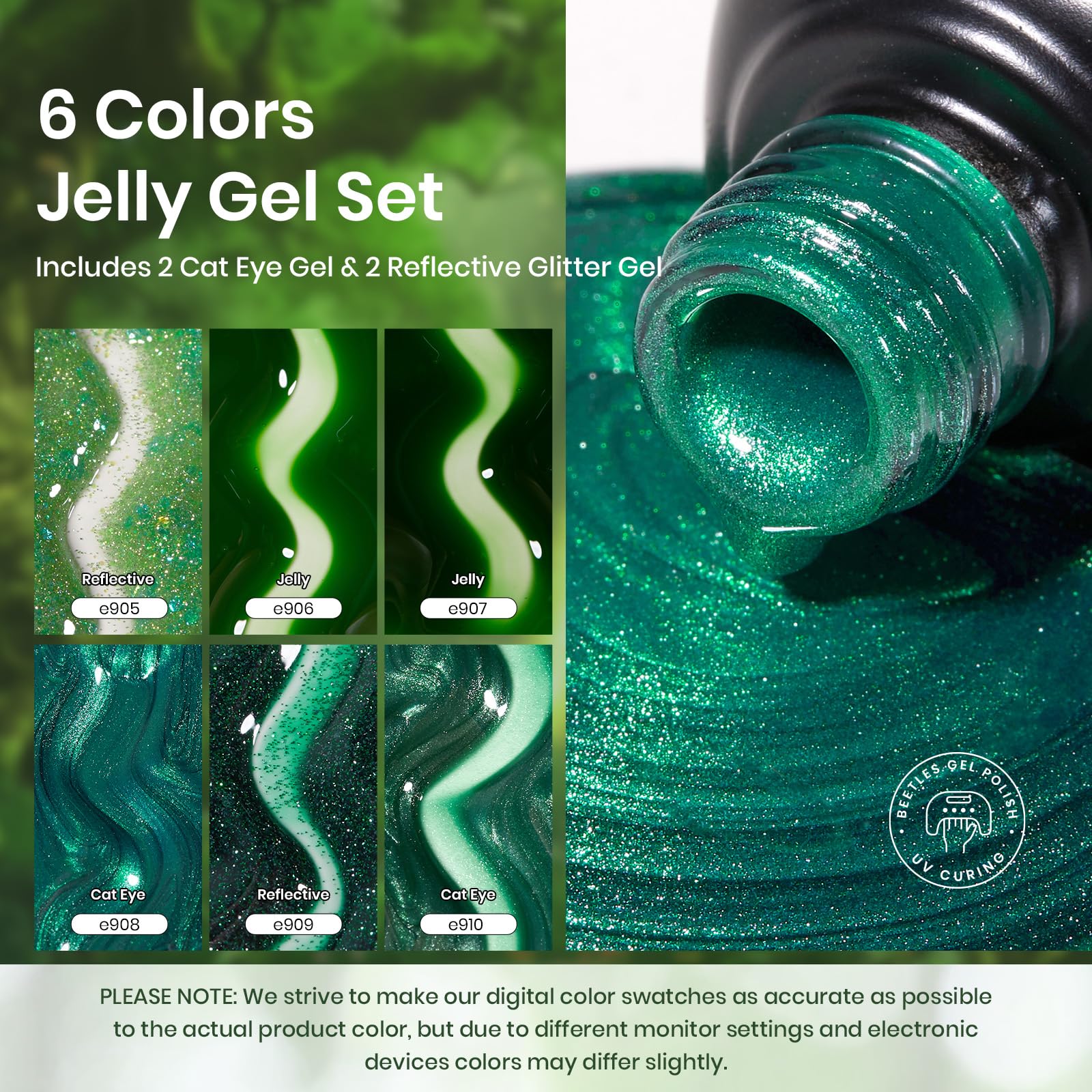 Beetles Gel Polish cat eye magnet wand demonstrates magnetic depth