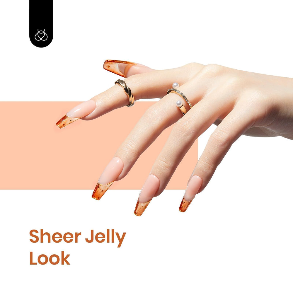 Beetles Gel Polish Glimmer bottle close-up highlights glossy colors.