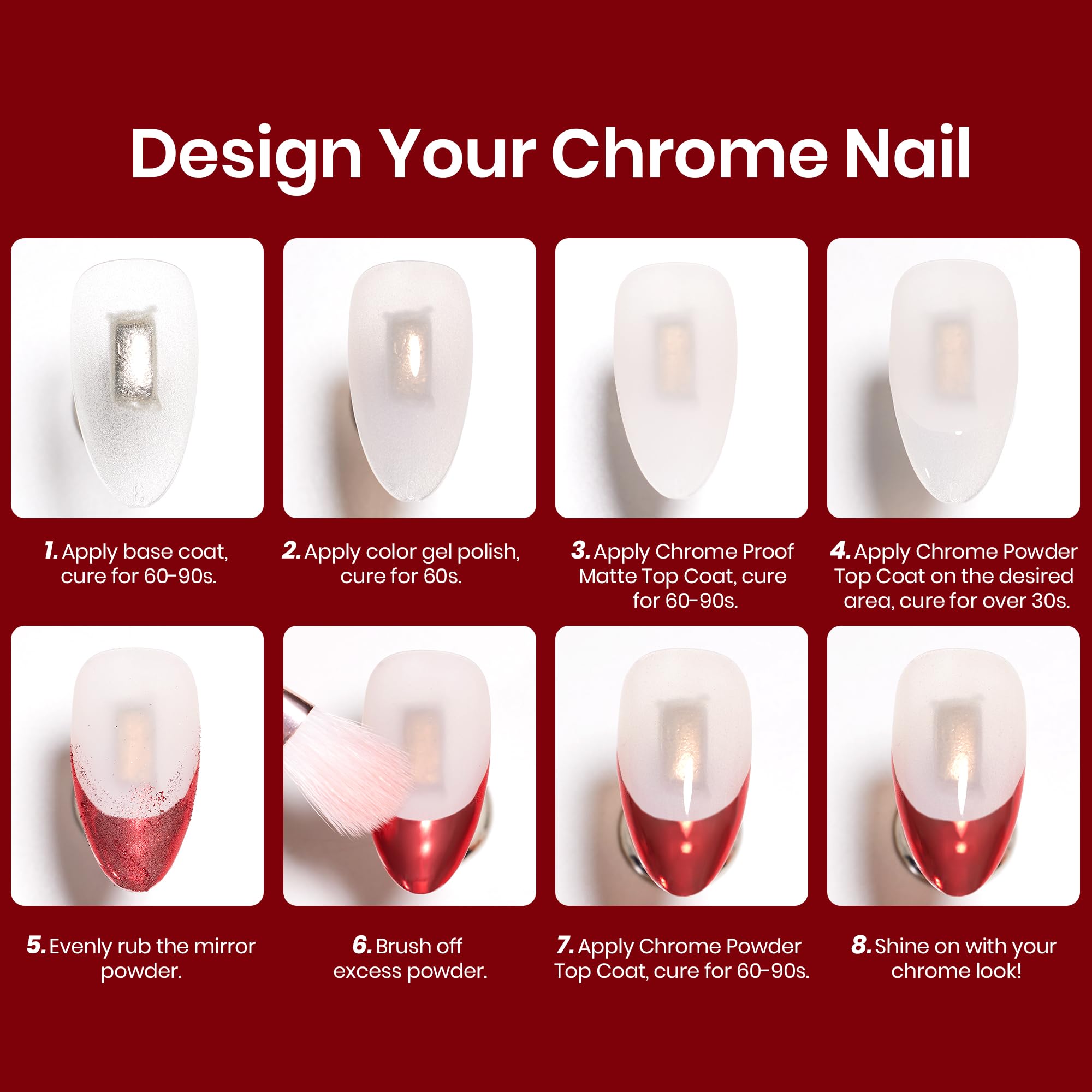 Christmas Chrome Top Coat Kit on display for holiday manicures.
