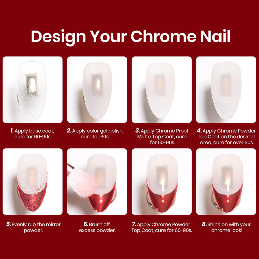 Christmas Chrome Top Coat Kit on display for holiday manicures.