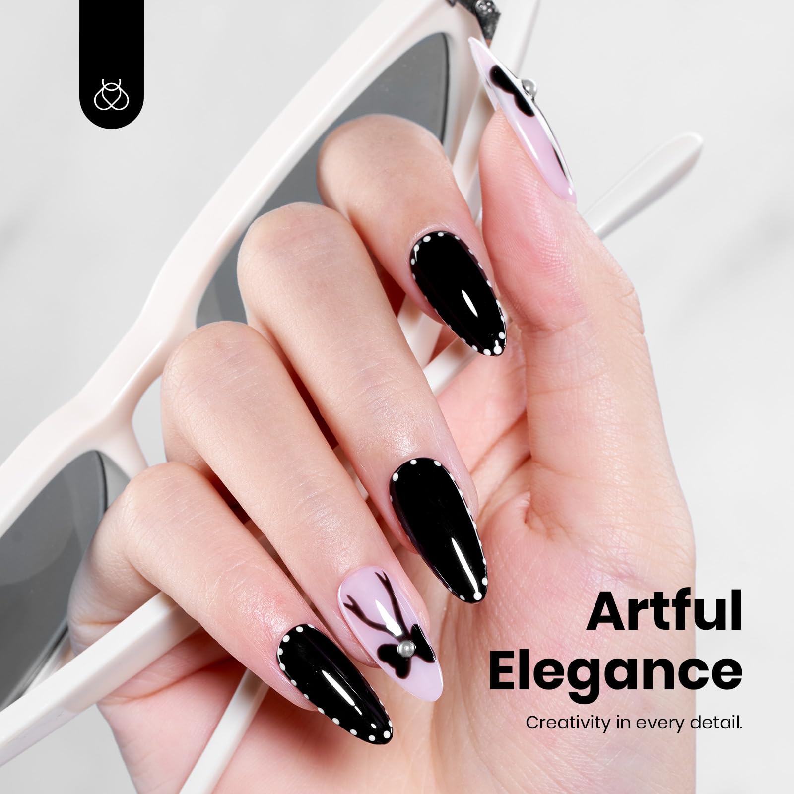 Beetles Gel Polish Classic Black packaging featuring compact 8ml bottle.