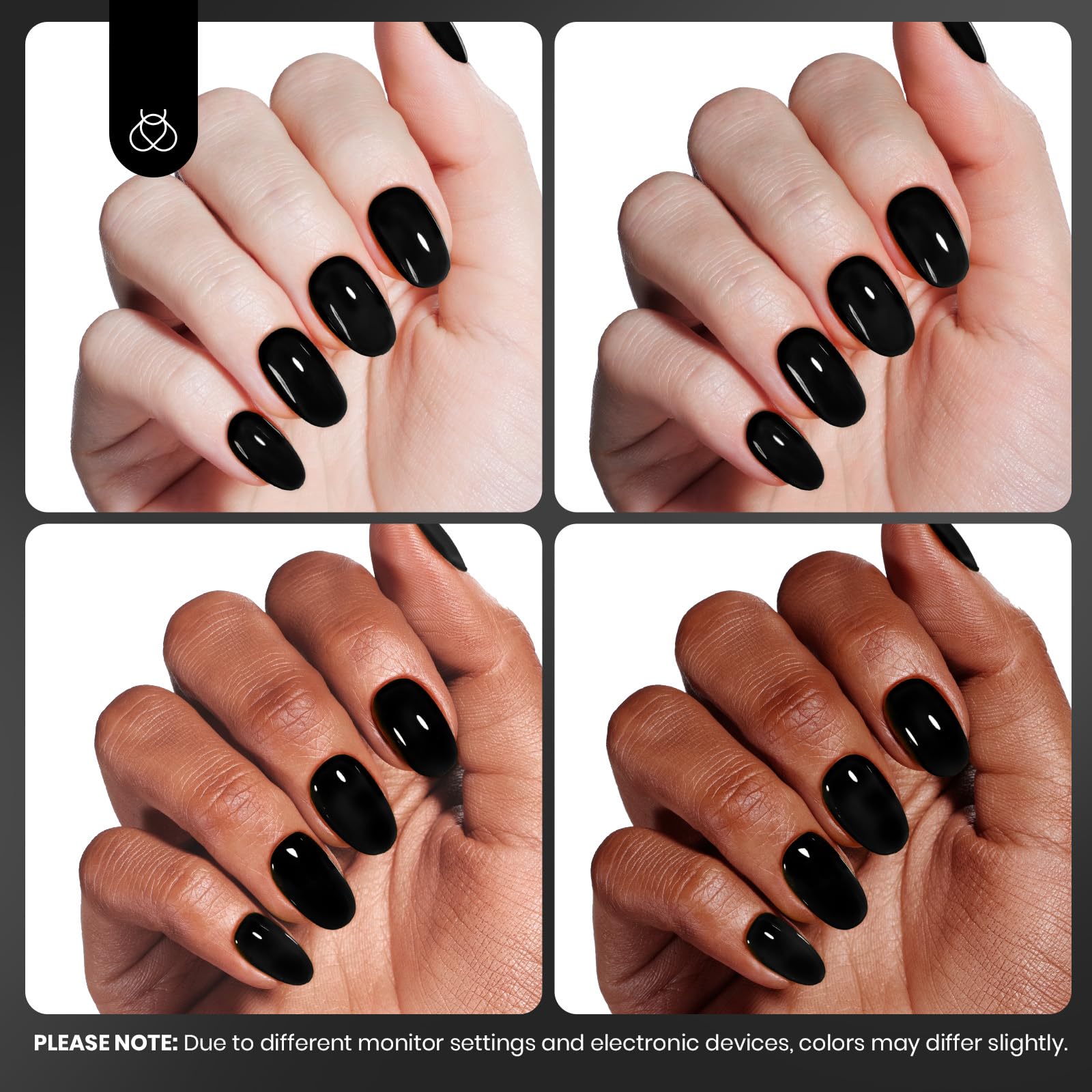 Beetles Gel Polish Classic Black UV/LED cure reference for quick at-home results.