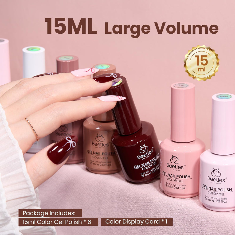Beetles Gel Polish Coffee Time nails with a glossy salon finish.