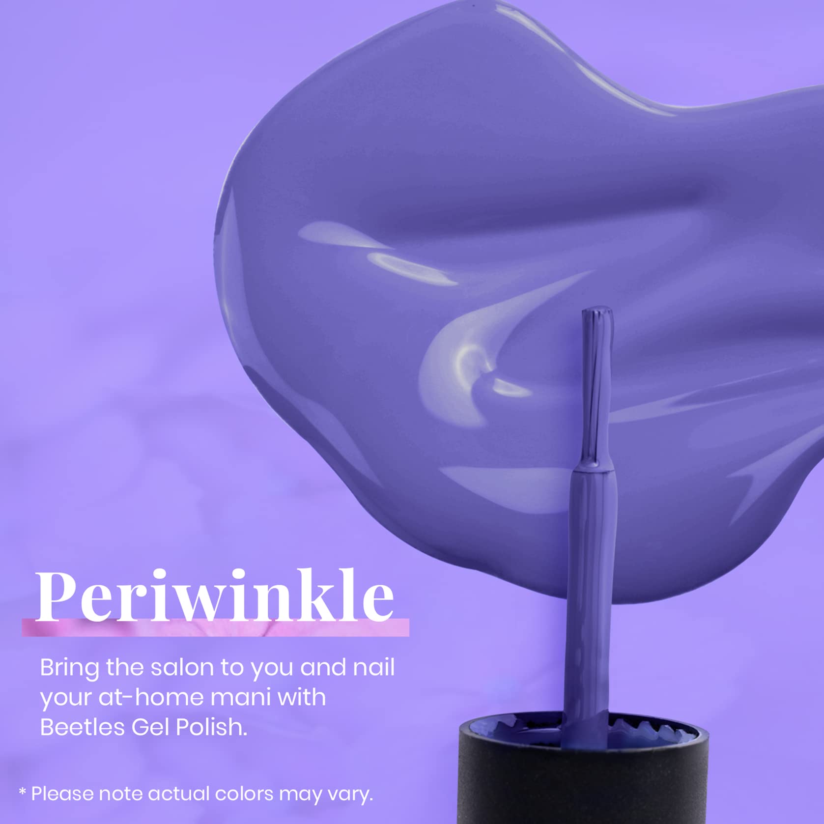 Beetles Purple Gel Polish close-up finish showing natural-looking shine