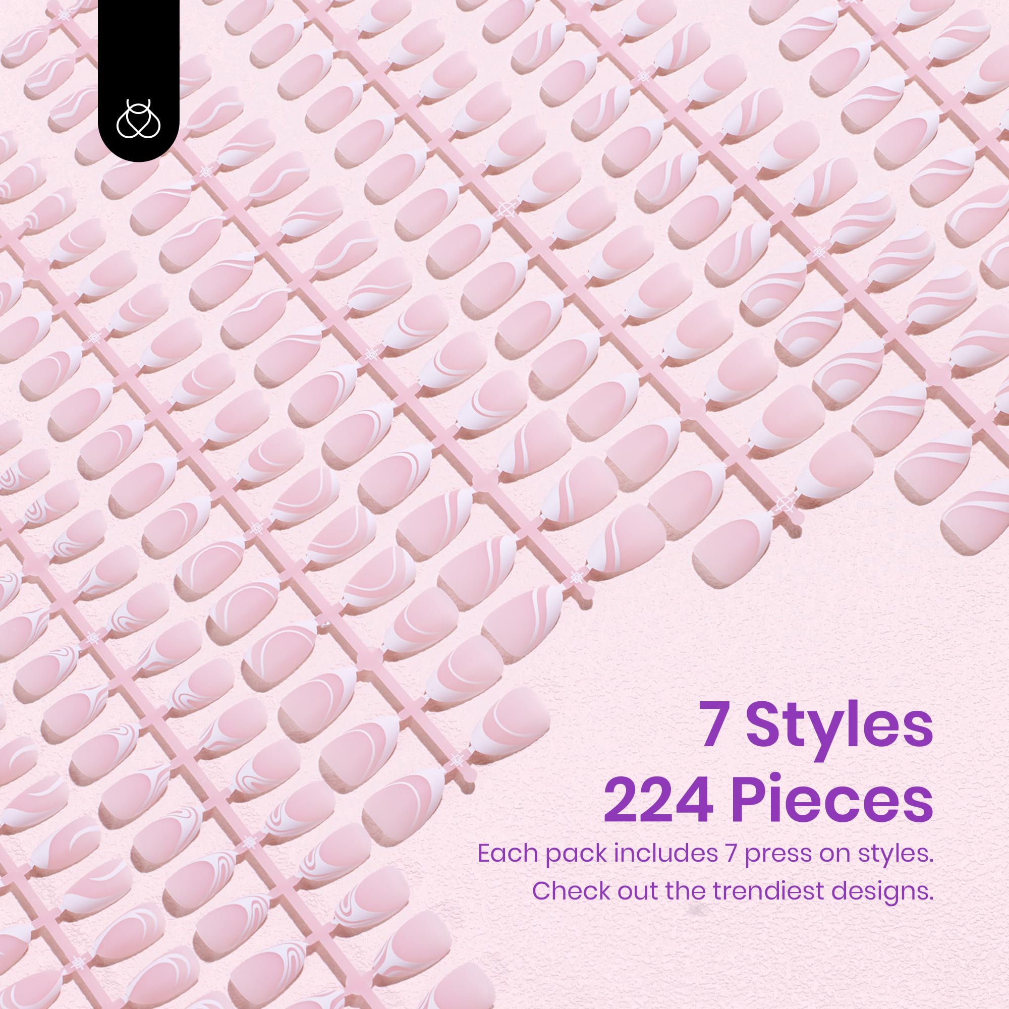 Easy DIY manicure in minutes using glue and top coat (sold separately).