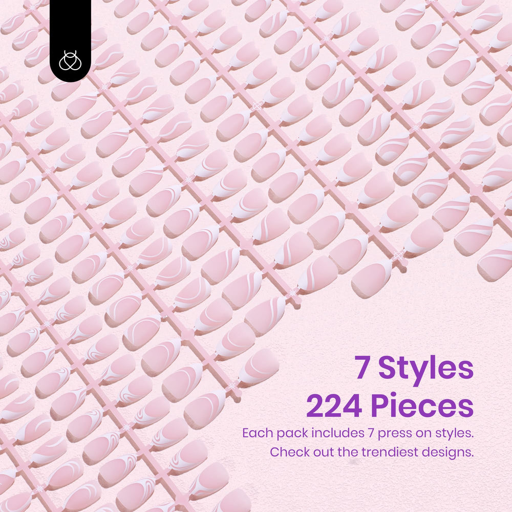 Easy DIY manicure in minutes using glue and top coat (sold separately).
