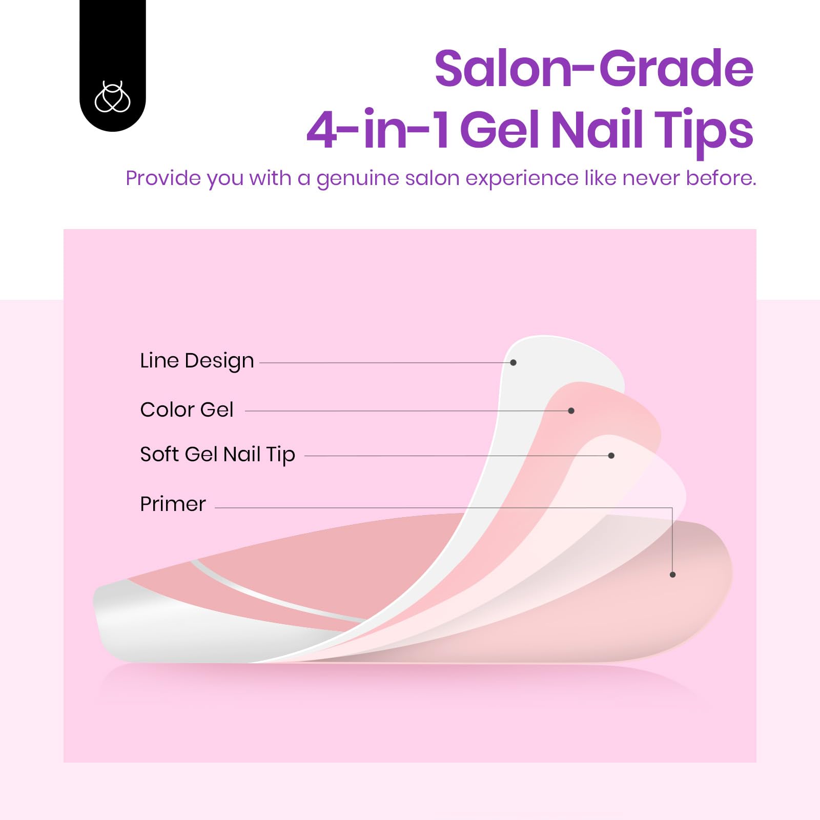 Beetles press-on nails are pre-shaped for a comfortable, no-shaping-needed fit.