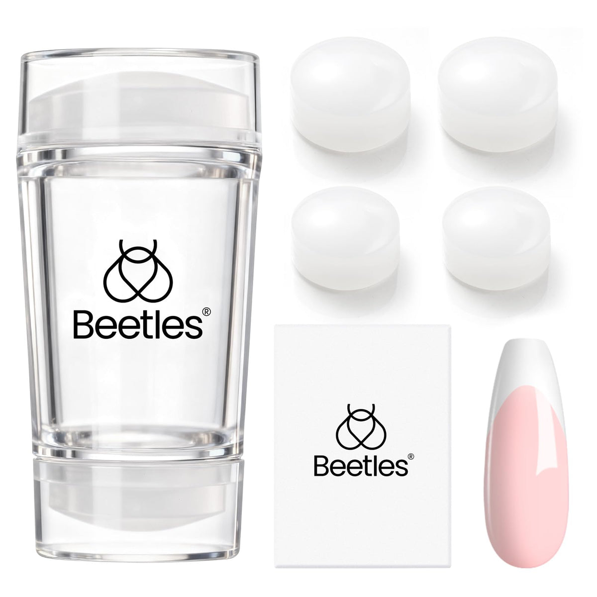 Beetles Gel Polish French Tip Tool stamp close-up showing precise nail art potential
