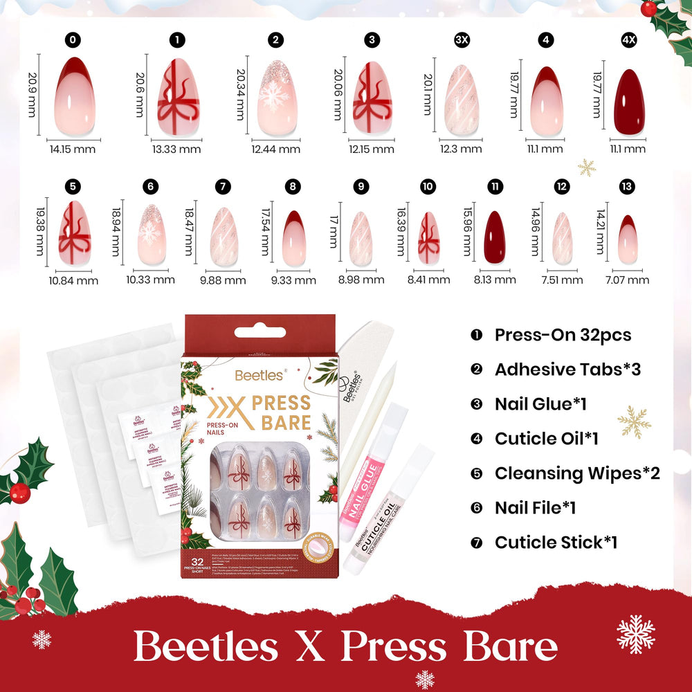 Beetles Gel Polish glitter accents for a festive winter manicure