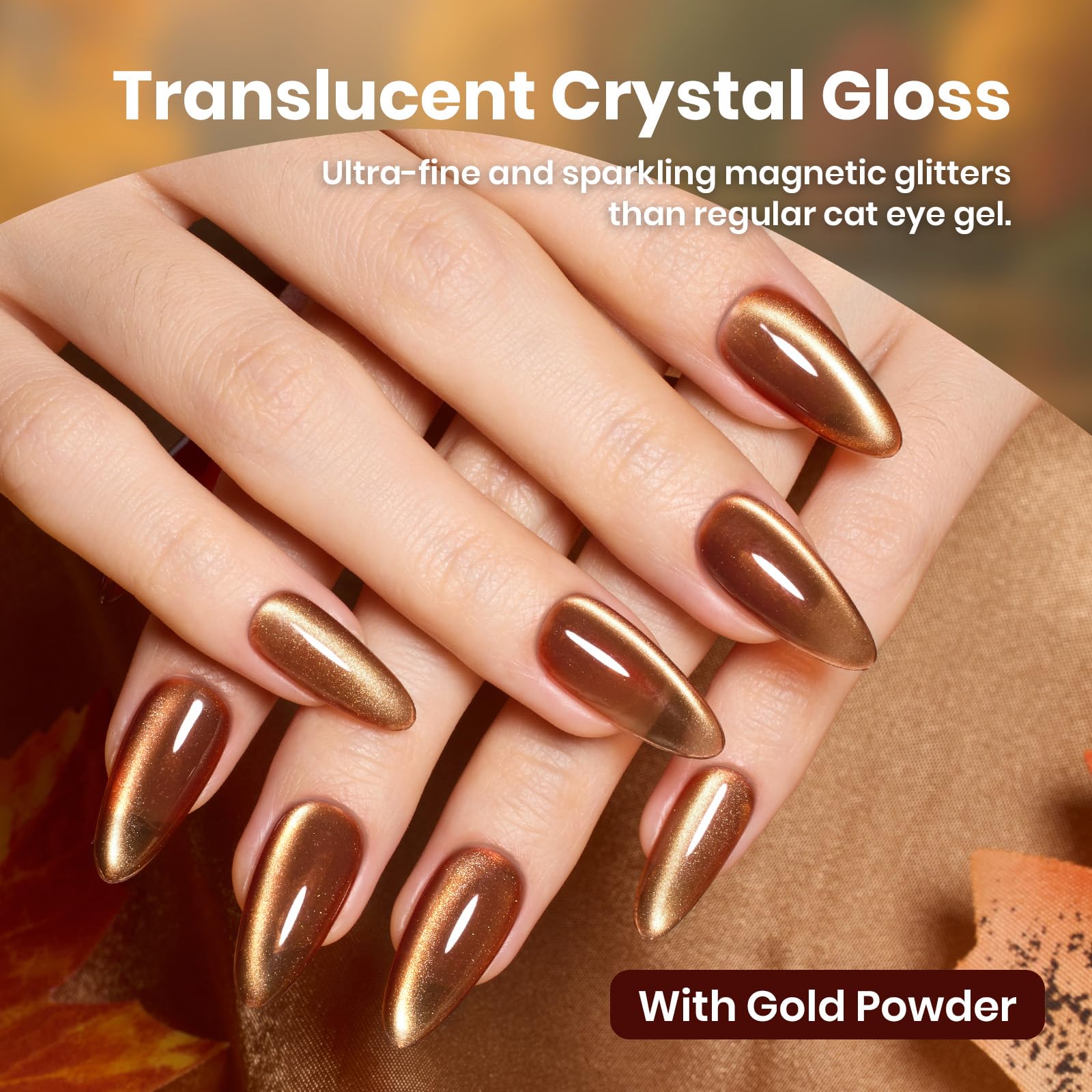 Beetles Golden Mirage burgundy cat eye adds depth and elegance