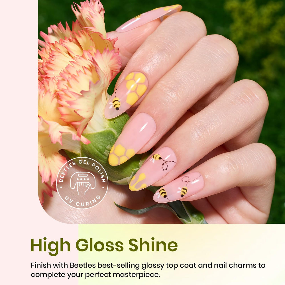 Beetles Gel Polish Green Glitter for stylish shimmer and playful home nail art