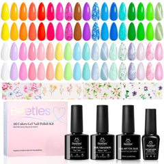 Beetles Gel Polish Kit 36 colors swatch palette for chic nail looks.