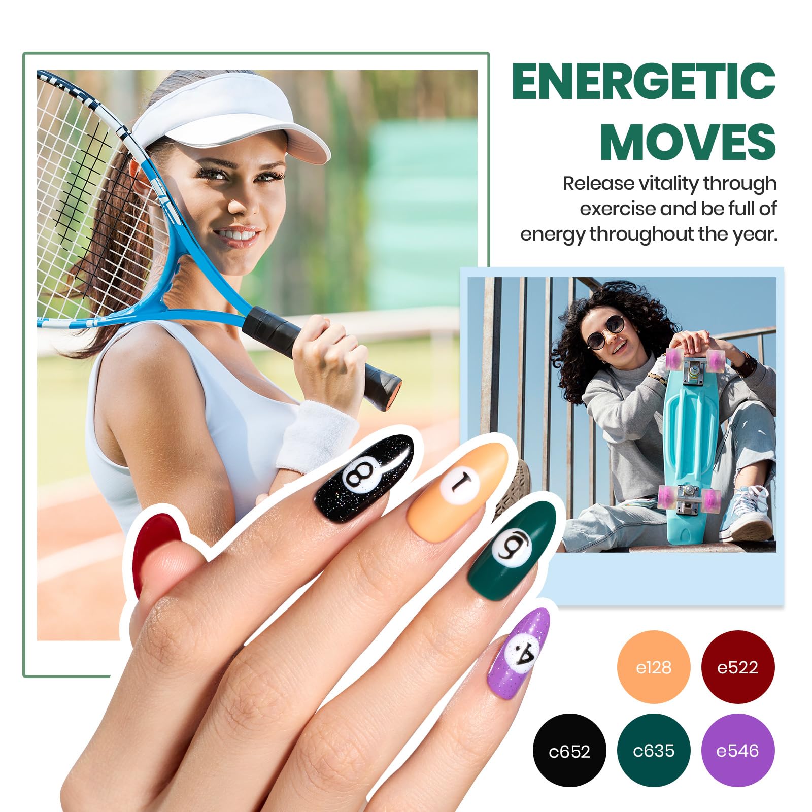 Beetles Gel Polish Kit: Base and top coats shown for long-lasting shine.