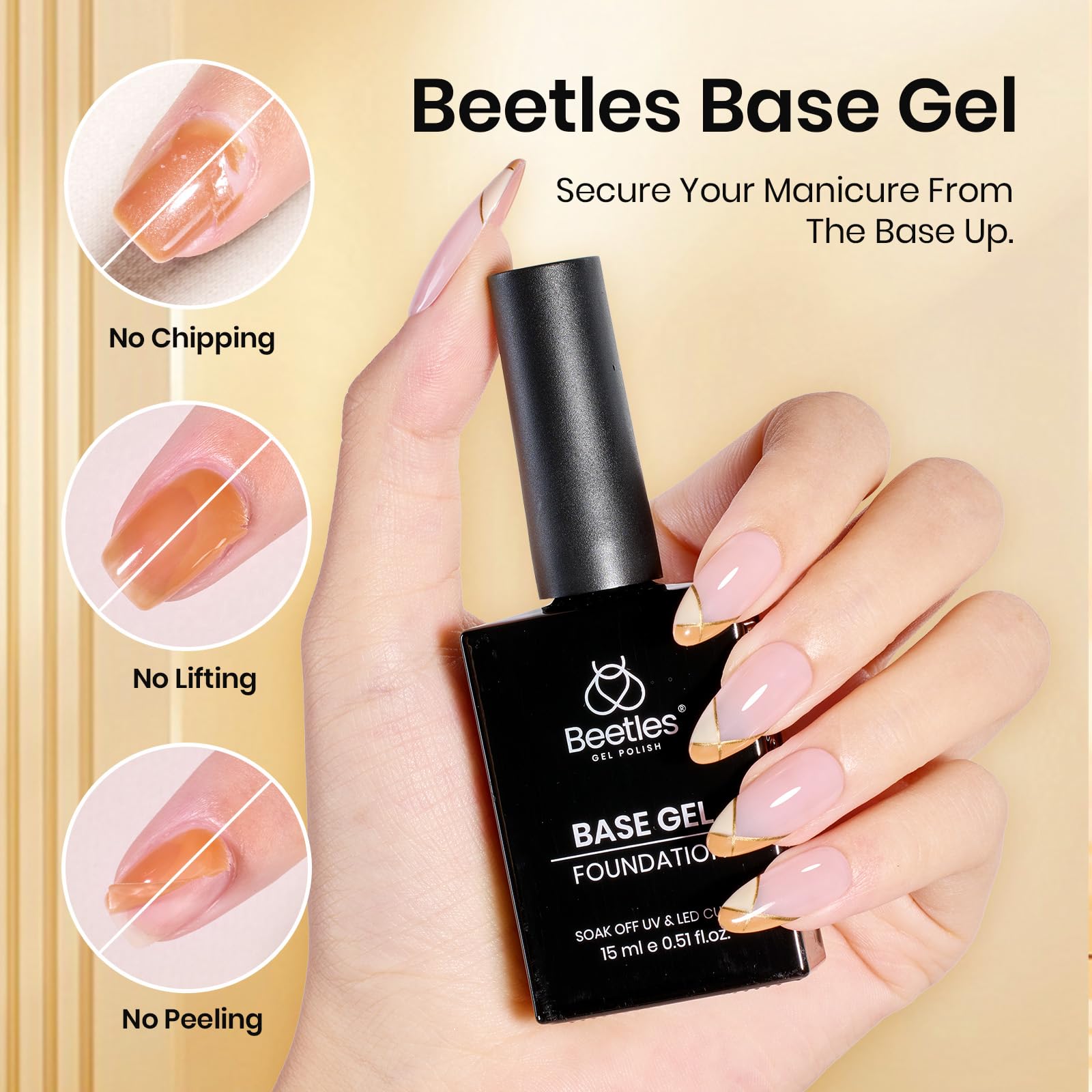 Beetles keratin binder nourishes nails while you build your design