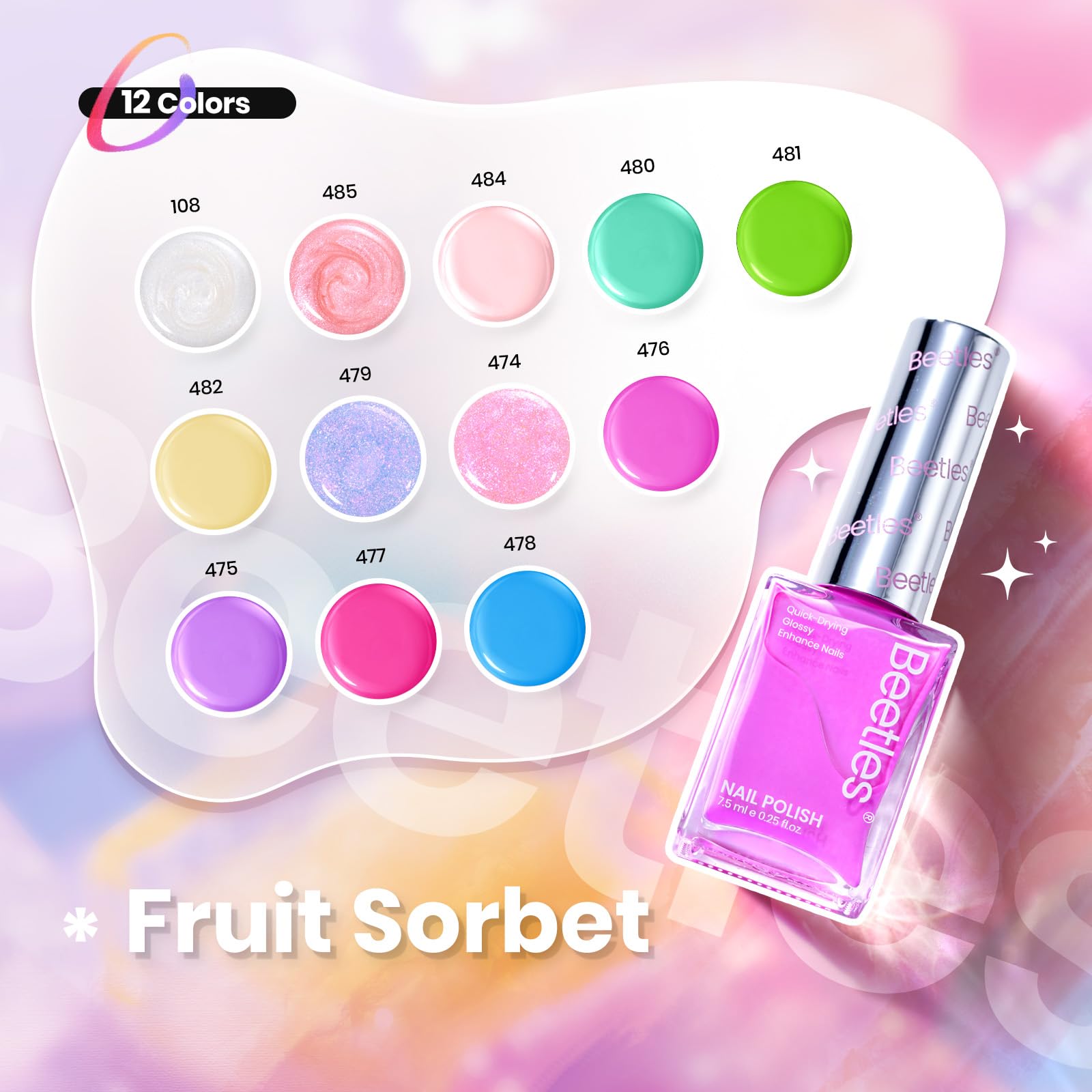 Beetles Gel Polish Neon Green bottle, bold color for nails.