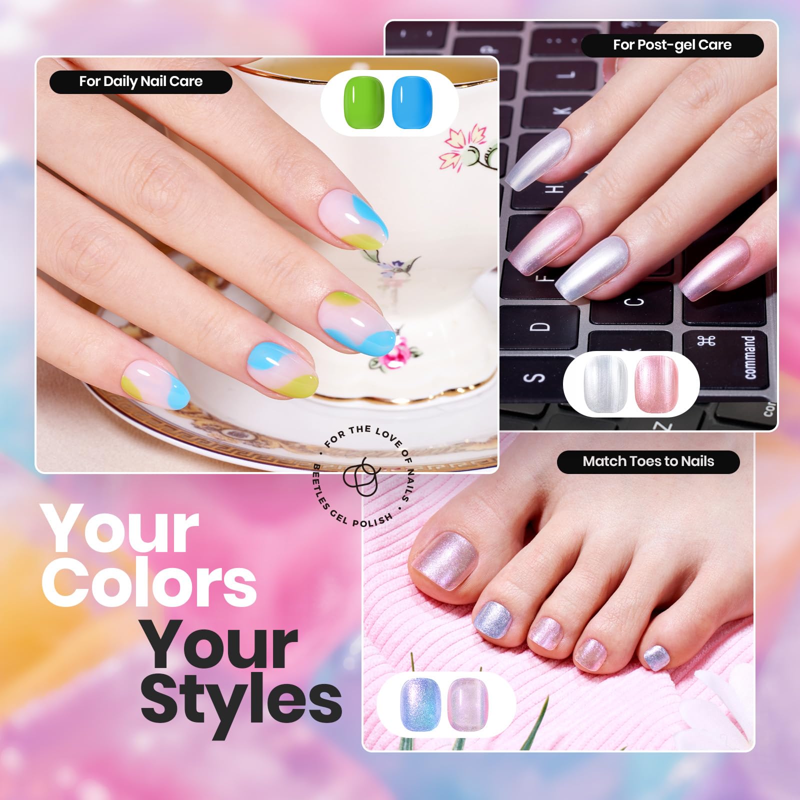 Beetles Gel Polish Neon Yellow bottle, sunny manicure color.