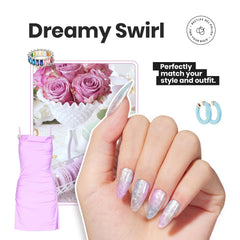 Beetles Gel Polish pearl shimmer close-up nails with radiant gloss.