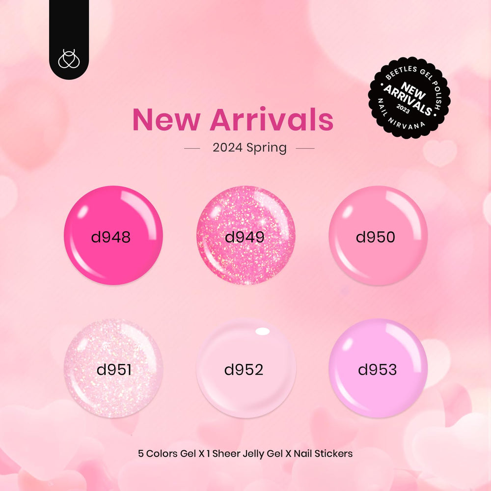 Beetles Gel Polish Pink Set bright pink swatch for vibrant everyday looks.