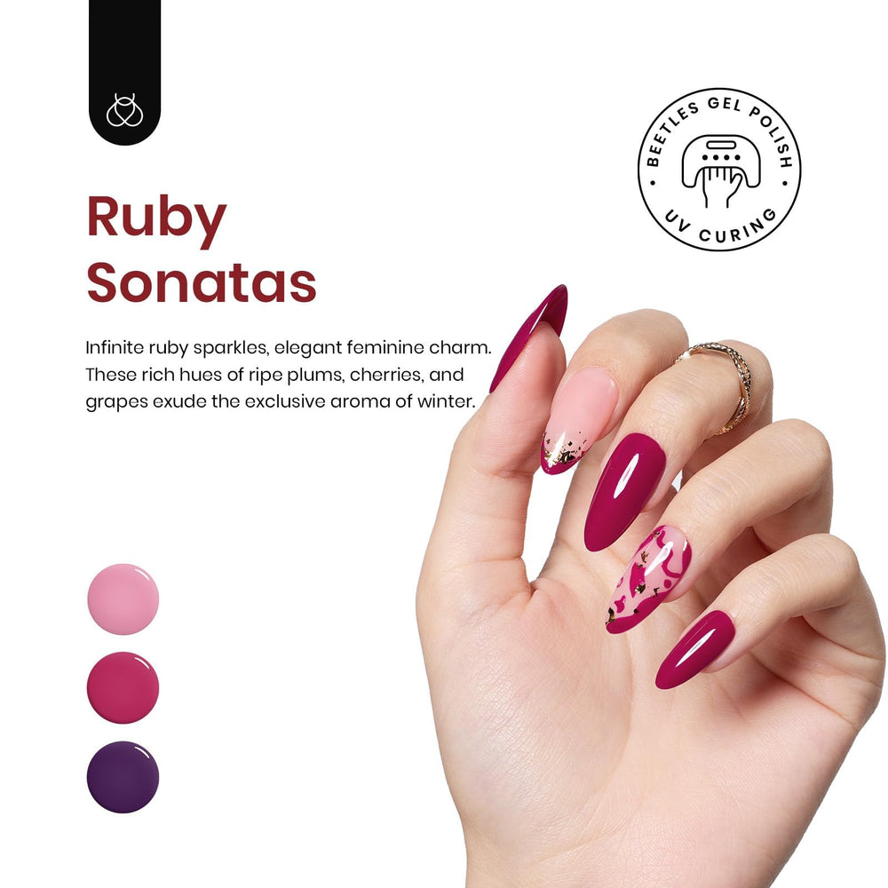 Beetles Gel Polish purple shade bottle with velvet finish for chic nails