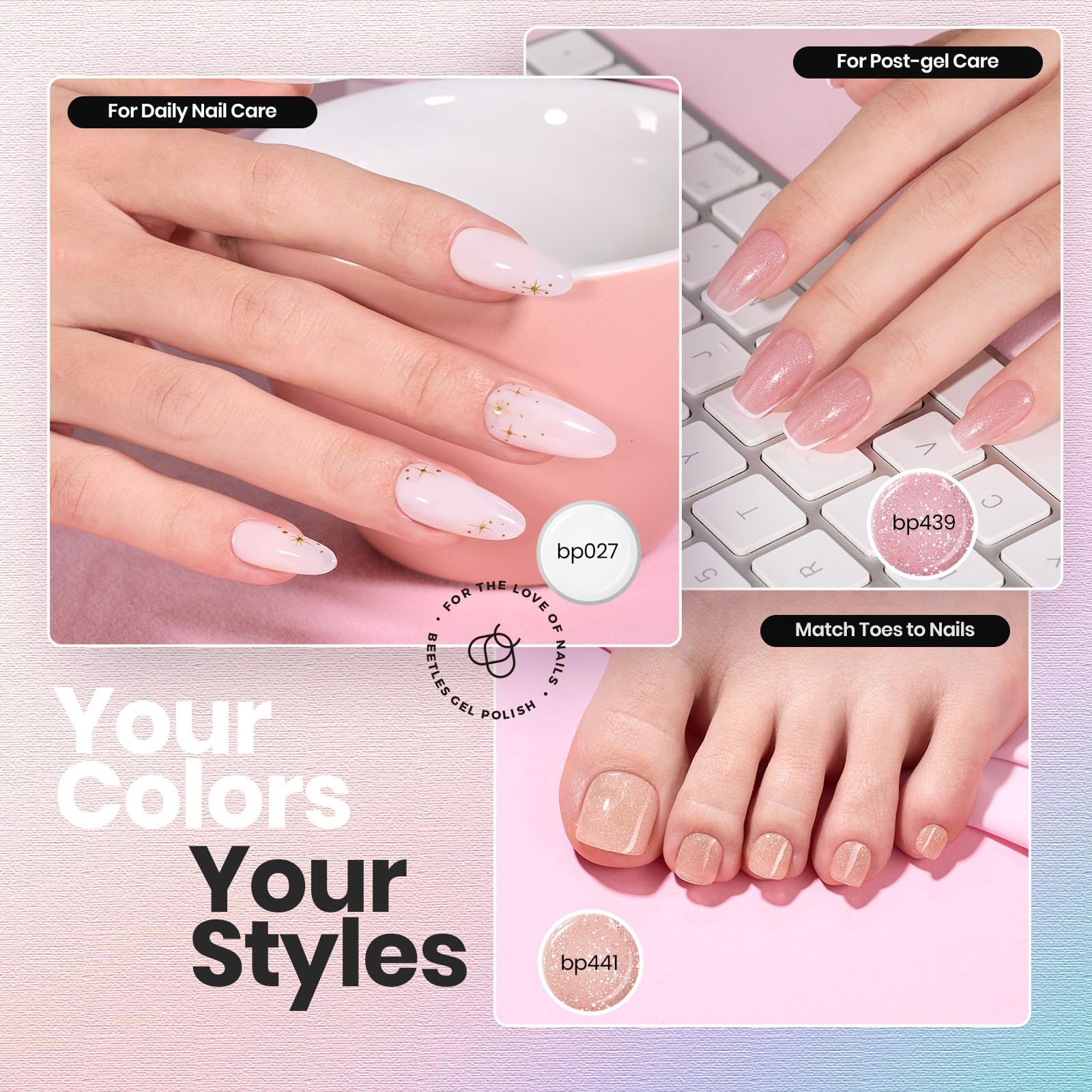 Beetles Gel Polish Quick Dry gloss ideal for fast at-home results.