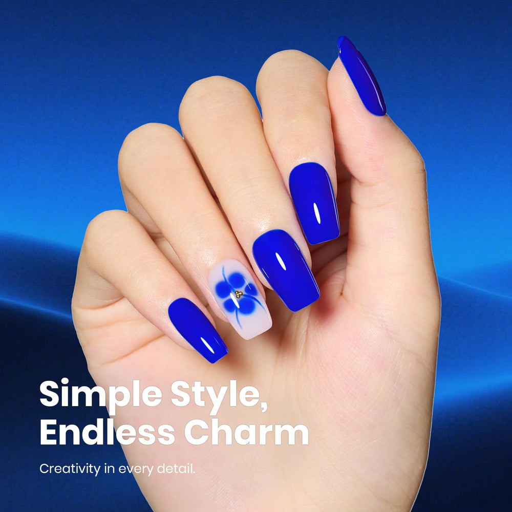 Beetles Gel Polish Royal Blue under UV/LED cured for long-lasting wear