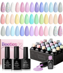 Beetles Gel Polish Set with macaroon colors for versatile daily and party nails