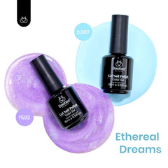 Beetles Gel Polish Purple Shimmer swatch for chic evening nails