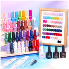 Beetles Gel Polish Shifting Lights color palette close-up for versatile nail looks.