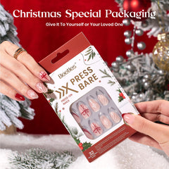 Beetles Gel Polish short almond press-on nails in 16 sizes for easy fit