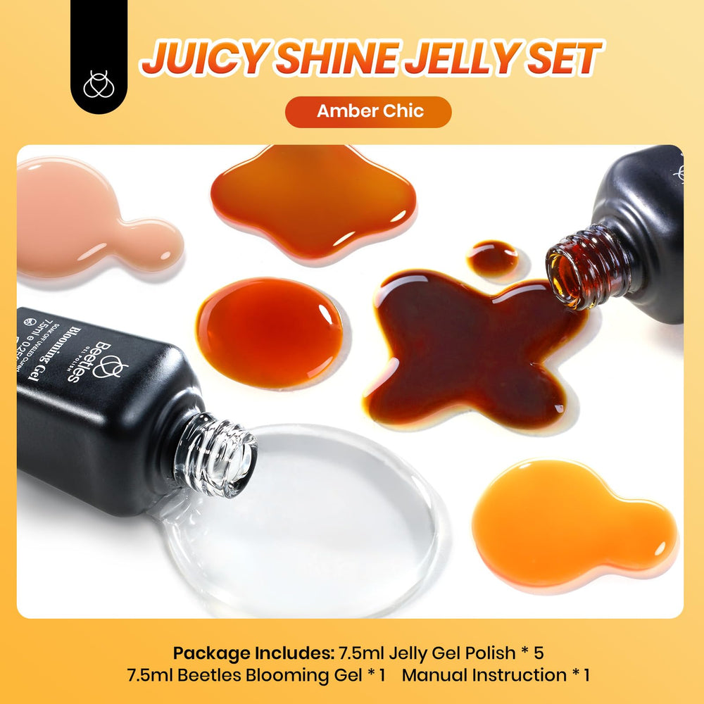 Beetles smoky gray jelly shade for modern, sophisticated nails.