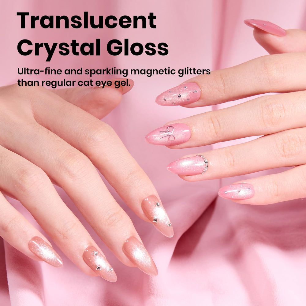 Beetles Gel Polish Soft Pink Cat Eye color offers subtle versatility.