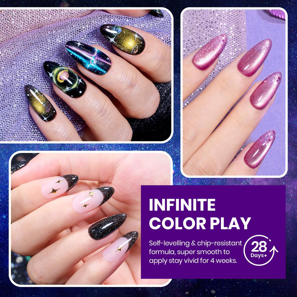 Beetles Stellar Mirage salon-grade shine with a high-gloss finish