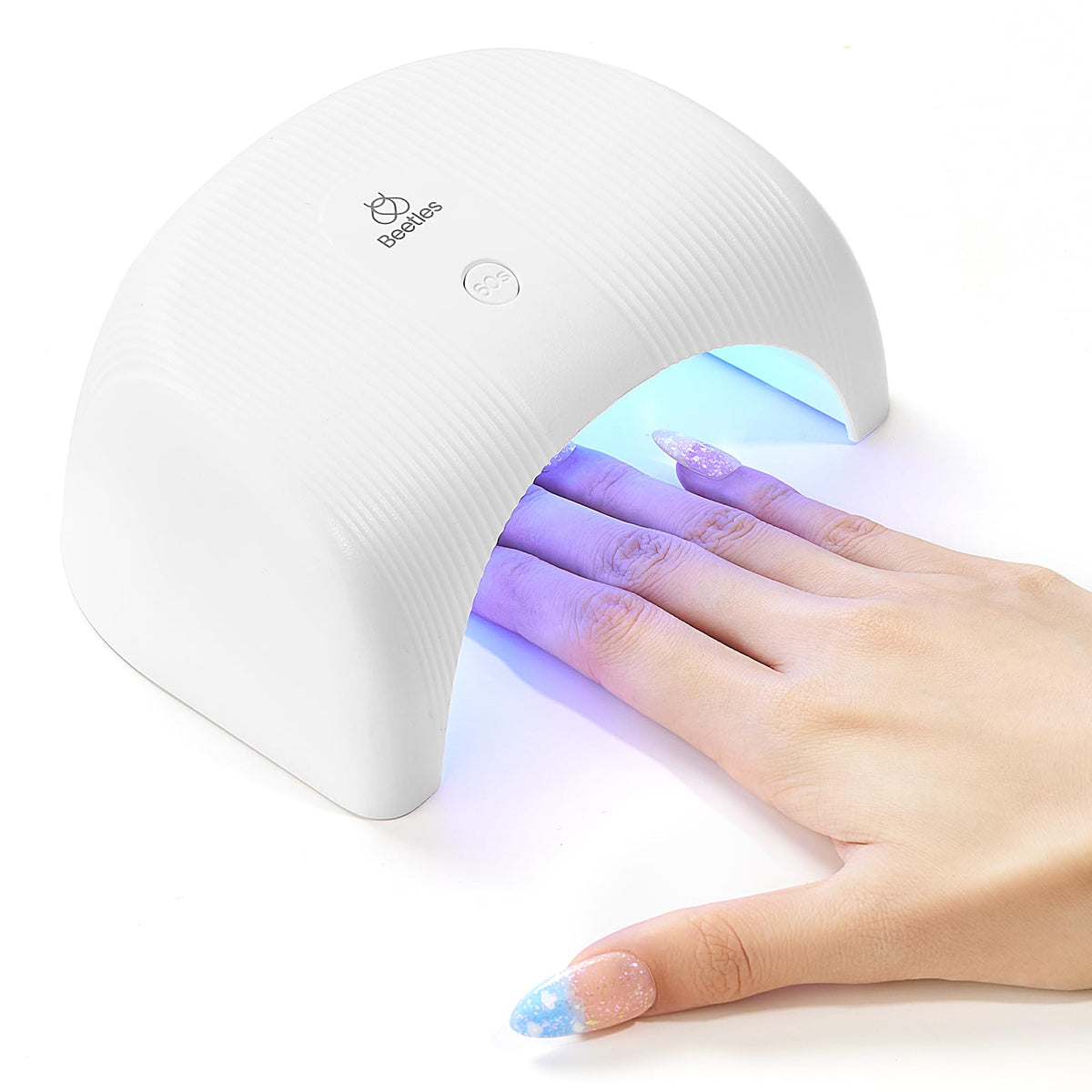 Beetles Gel Polish UV LED Nail Lamp front view showing compact design and fast curing