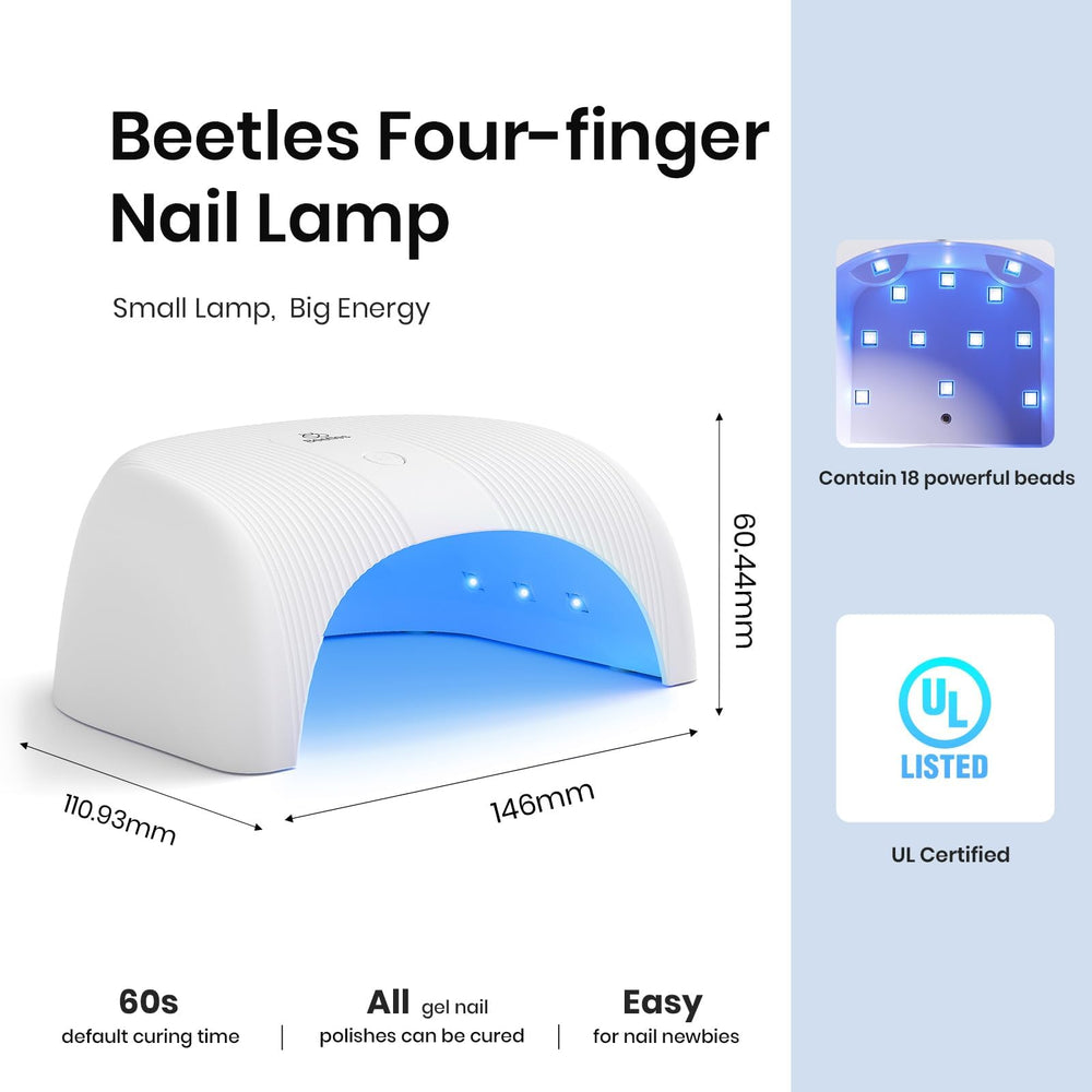 Beetles Gel Polish UV LED Nail Lamp side profile for space-saving home use