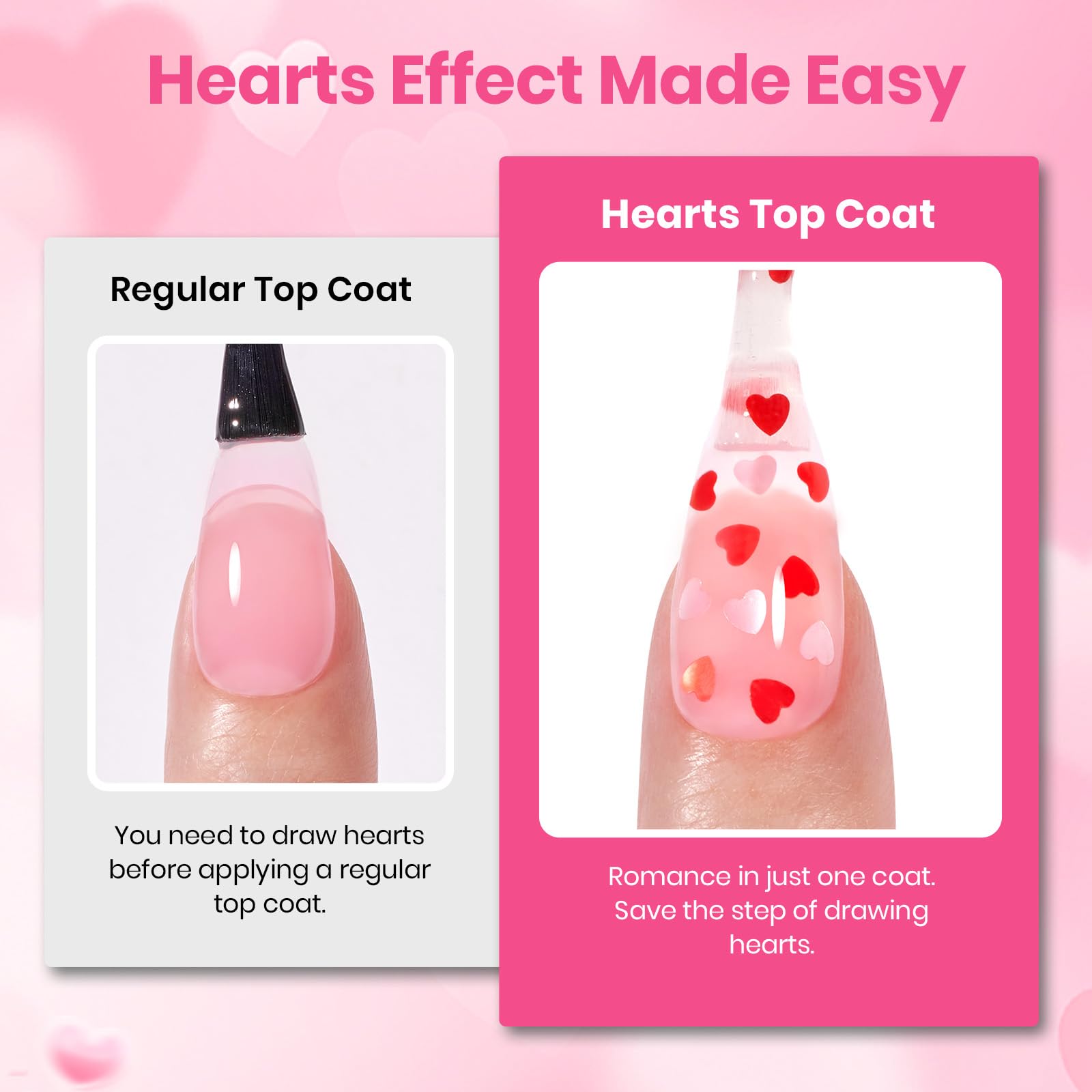 Beetles Valentine pink base bottle in the set for at-home use.