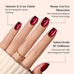 Beetles X Press Cat Eye Nails blue set adds vibrant color for daily wear.