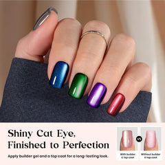 Beetles X Press Cat Eye Nails purple set offers dramatic contrast and movement.